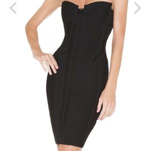 NWT Herve Leger black strapless Mikino dress in XS